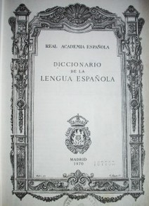 Diccionario de la Lengua Española