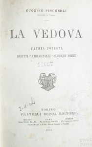 La vedova : patria potestà : diritti patrimoniali - seconde nozze