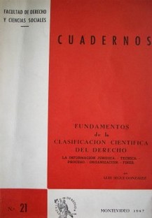 Fundamentos de la clasificación científica del Derecho