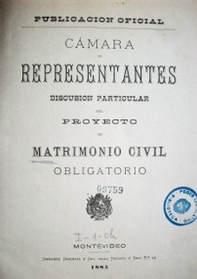 Proyecto de matrimonio civil obligatorio