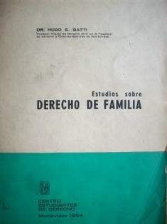 Estudio sobre Derecho de Familia