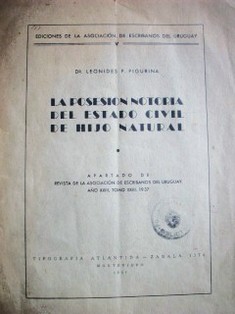 La posesión notoria del estado civil de hijo natural