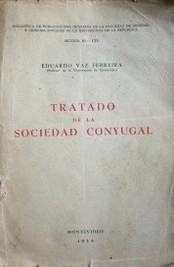 Tratado de la sociedad conyugal