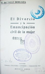 El divorcio y la emancipación civil de la mujer
