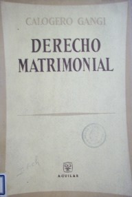 Derecho matrimonial