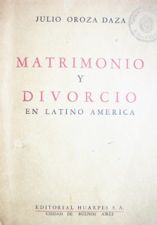 Matrimonio y divorcio en Latino América