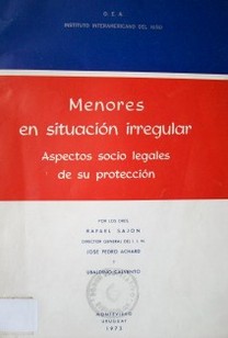 Menores en situación irregular :  aspectos socio legales de su protección