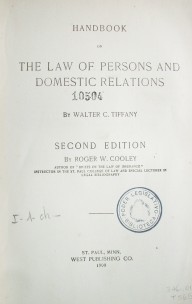 Handbook on the law of persons and domestic relations