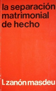 La separación matrimonial de hecho