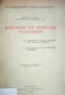 Estudios sobre derecho sucesorio