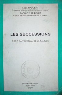 Les successions : droit patrimonial de la famille