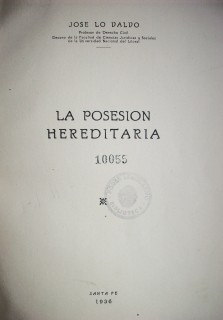 La posesión hereditaria