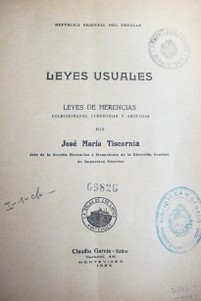 Leyes usuales : leyes de herencias