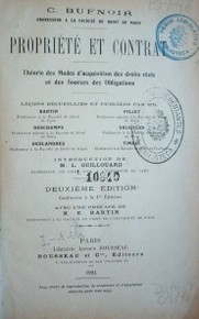 Propriété et contrat