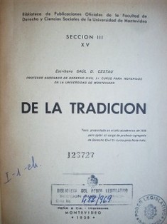 De la tradición