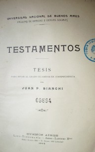 Testamentos : tesis