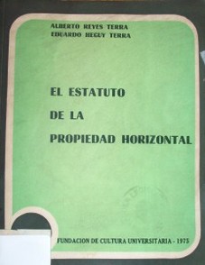 El estatuto de la propiedad horizontal