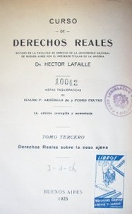 Curso de Derechos Reales