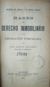 Bases del derecho inmobiliario