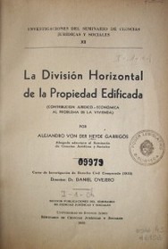 La división horizontal de la propiedad edificada