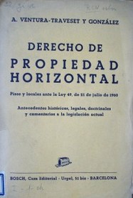 Derecho de propiedad horizontal