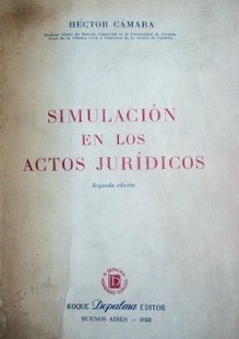 Simulación en los actos jurídicos