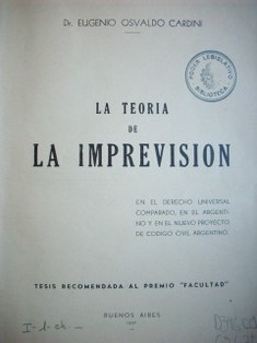 La teoría de la imprevisión