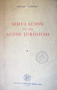 Simulación en los actos jurídicos