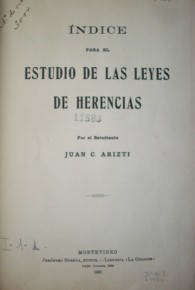 Índice para el estudio de las leyes de herencias