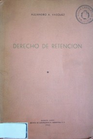 Derecho de Retención