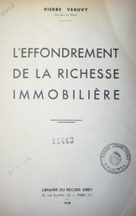 L´effondrement de la richesse immobilière