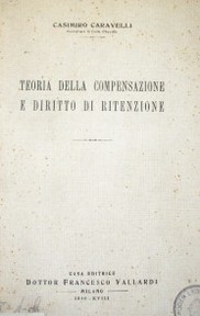 Teoría della compensazione e diritto di ritenzione