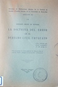 La doctrina del error en el Derecho Civil uruguayo
