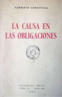 La causa en las obligaciones