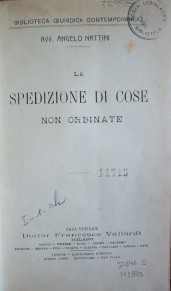 La spedizione di cose non ordinate