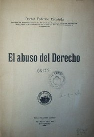 El abuso del Derecho