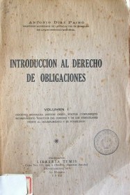 Introducción al Derecho de obligaciones