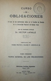 Curso de obligaciones