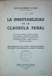 La inmutabilidad de la cláusula penal