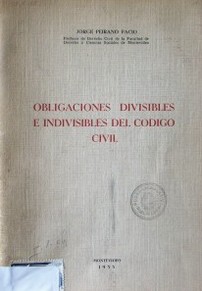 Obligaciones divisibles e indivisibles del Código Civil