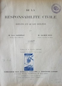 De la responsabilité civile (délits et quasi - délits)