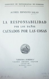 La responsabilidad por los daños causados por las cosas