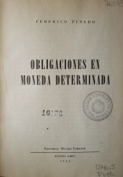 Obligaciones en moneda determinada