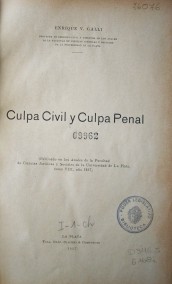 Culpa civil y culpa penal