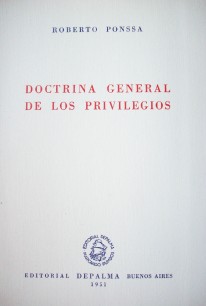 Doctrina General de los Privilegios
