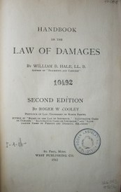 Handbook on the law of damages