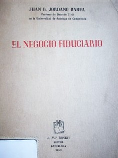 El negocio fiduciario