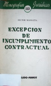 Exepción de inclumplimiento contractual