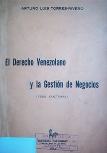 El derecho venezolano y la gestión de negocios
