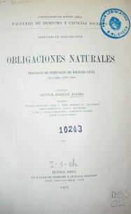 Obligaciones naturales